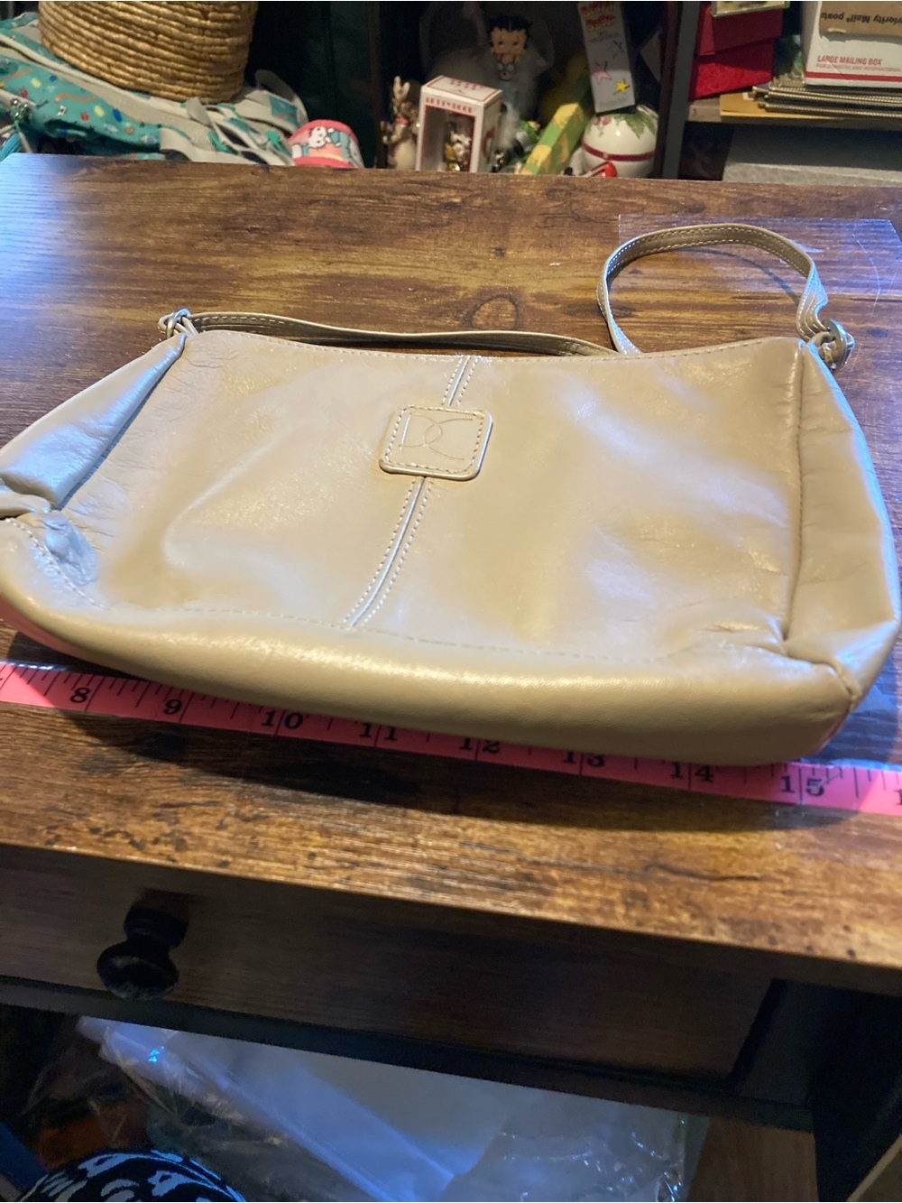 Small cream crossbody bag